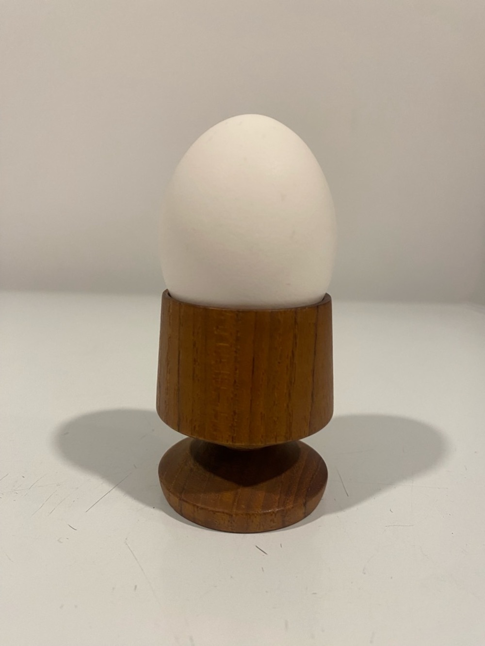 Vintage Teak Wood Egg Cups Set of 4 Danish Modern MCM Style 2” Tall